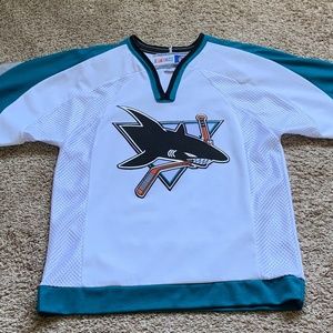 NHL Licensed CCM Sharks Long Sleeve Jersey - Men's Small